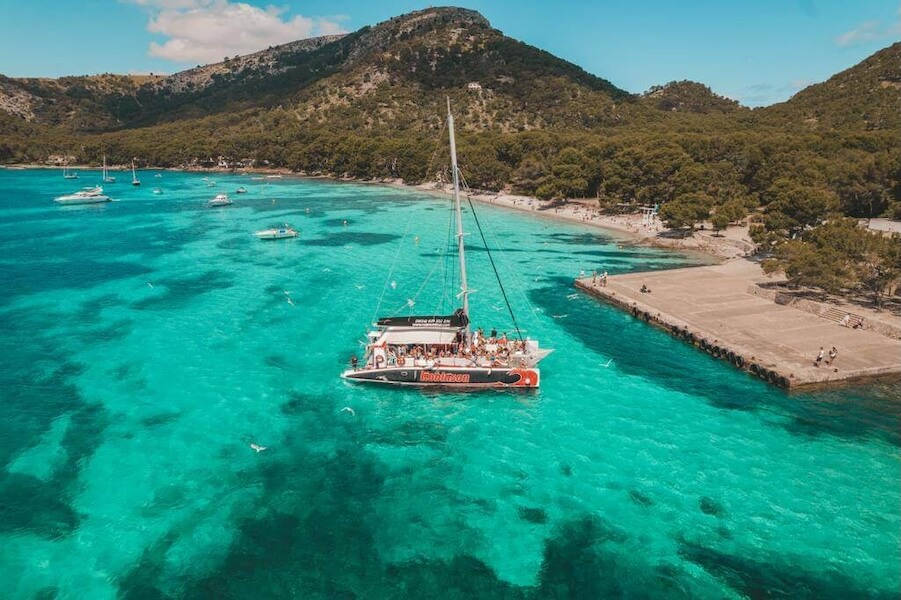 Catamaran Under Sail Image